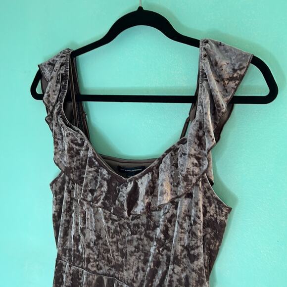 American Eagle AE Crushed Velvet Ruffle Mini Dress - Picture 8 of 13
